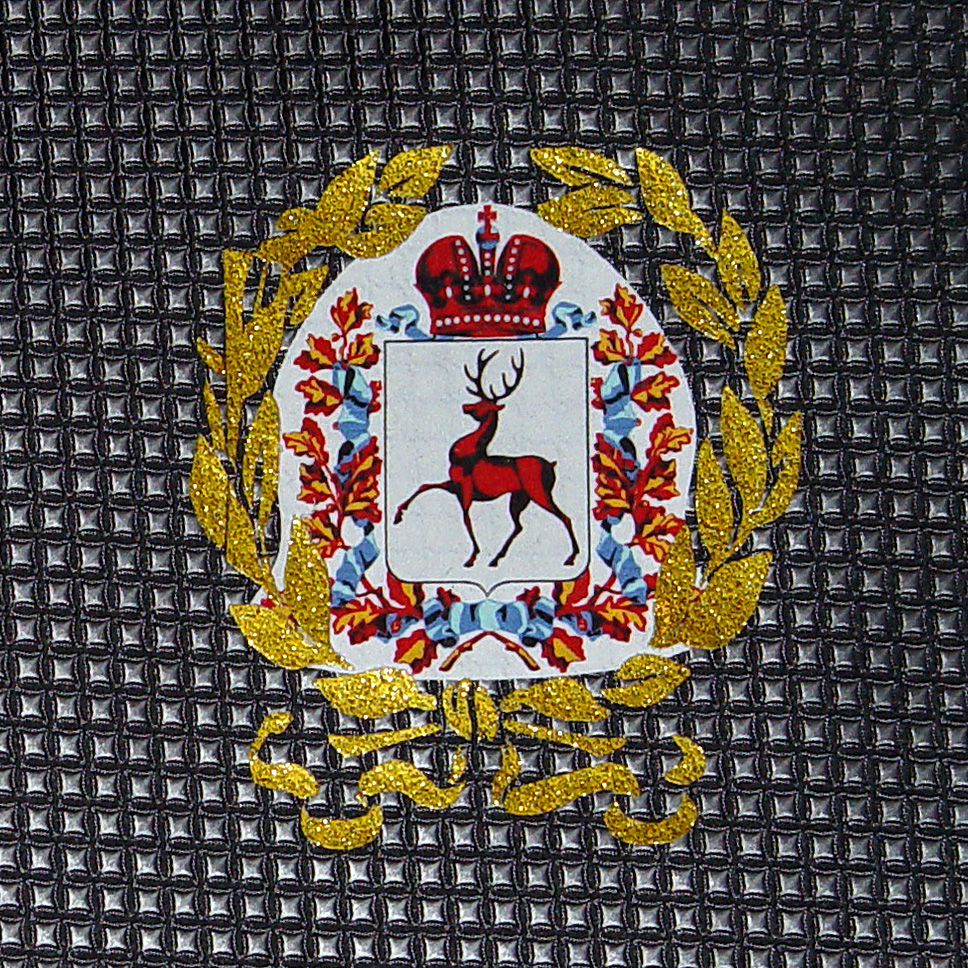 Образец нанесения герба Нижнего Новгорода на галстук